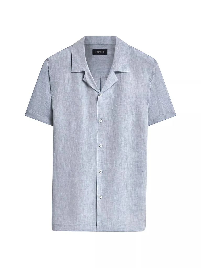 BUGATCHI Camp Linen Short-Sleeve Shirt 1