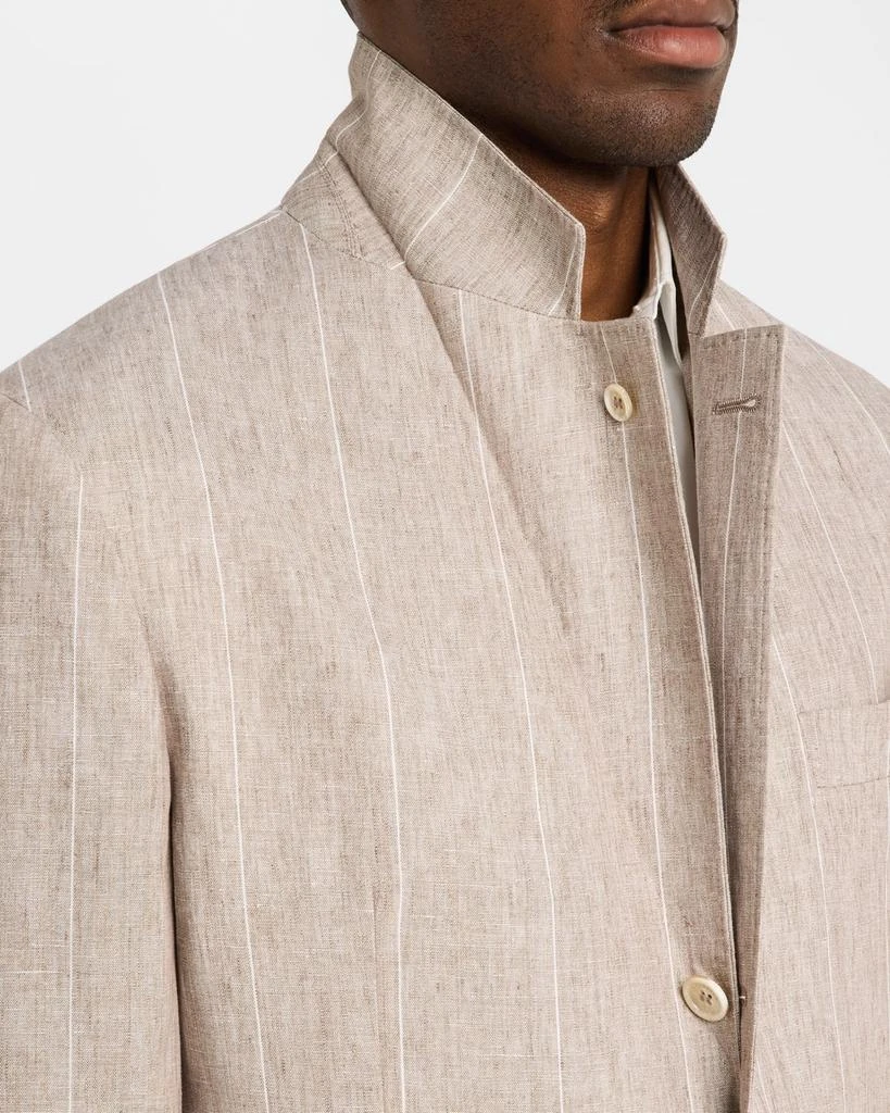 Brunello Cucinelli Men's Linen Stripe Single-Breasted Sport Coat 6