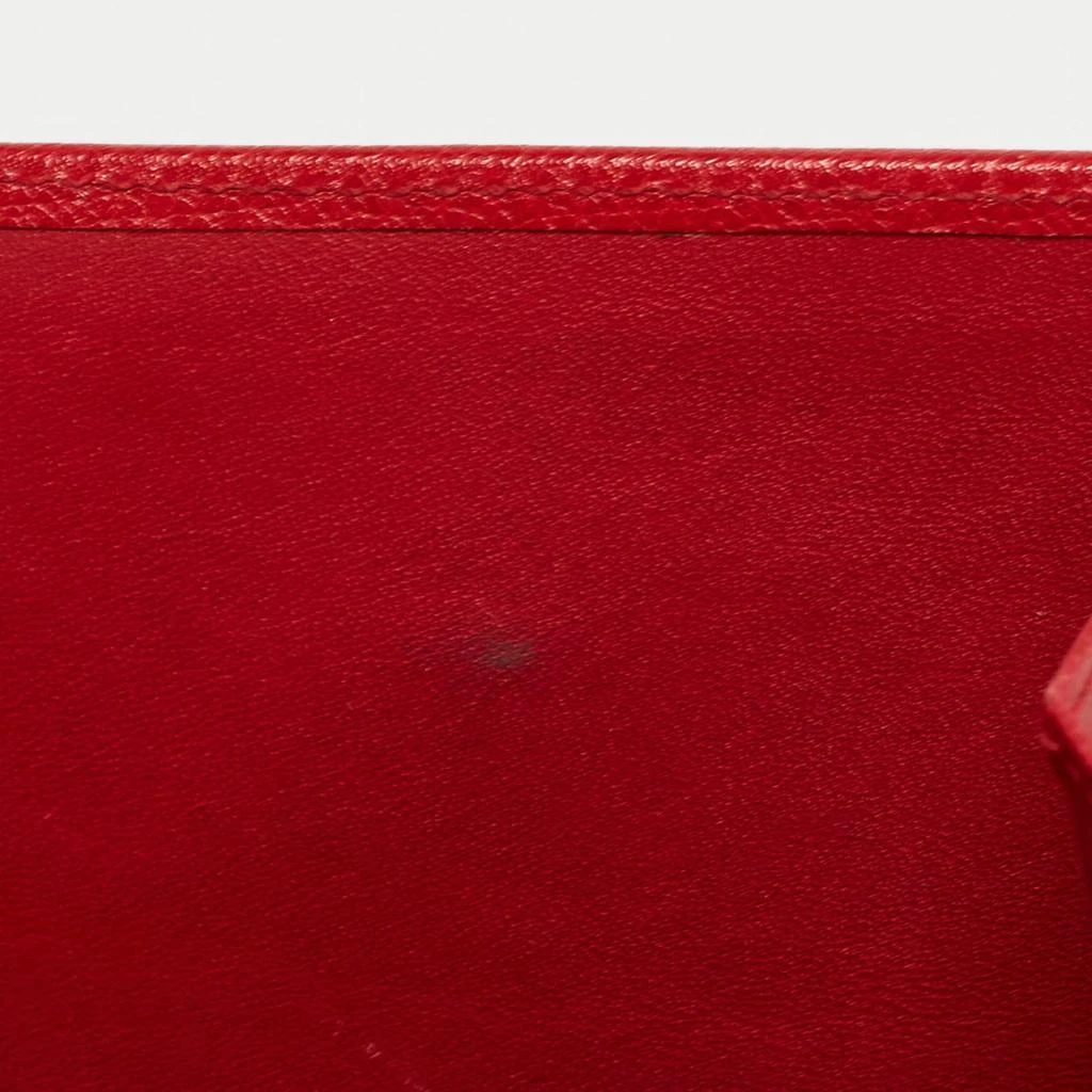 Coach Coach Red Leather Metal Flap Compact Wallet 6