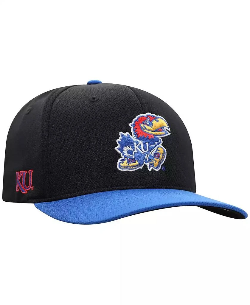 Top of the World Men's Black Kansas Jayhawks Reflex Fitted Hat 1