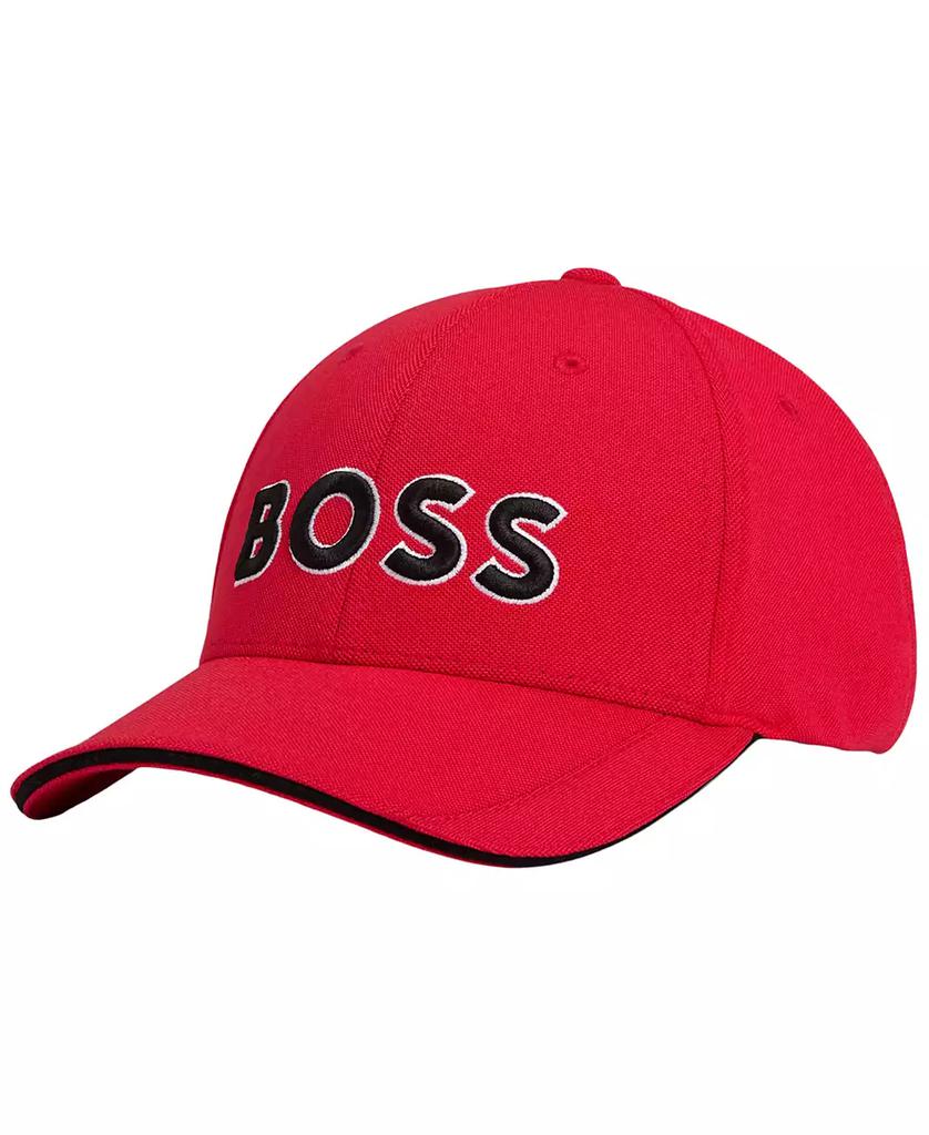 HUGO BOSS｜ (Lach-RS Cap (50519539-402)) BOSS - Monogram-jacquard cap in nylon with logo lettering