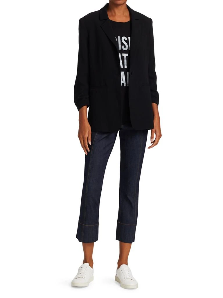 Cinq à Sept Khloe Crepe Ruched Blazer 2
