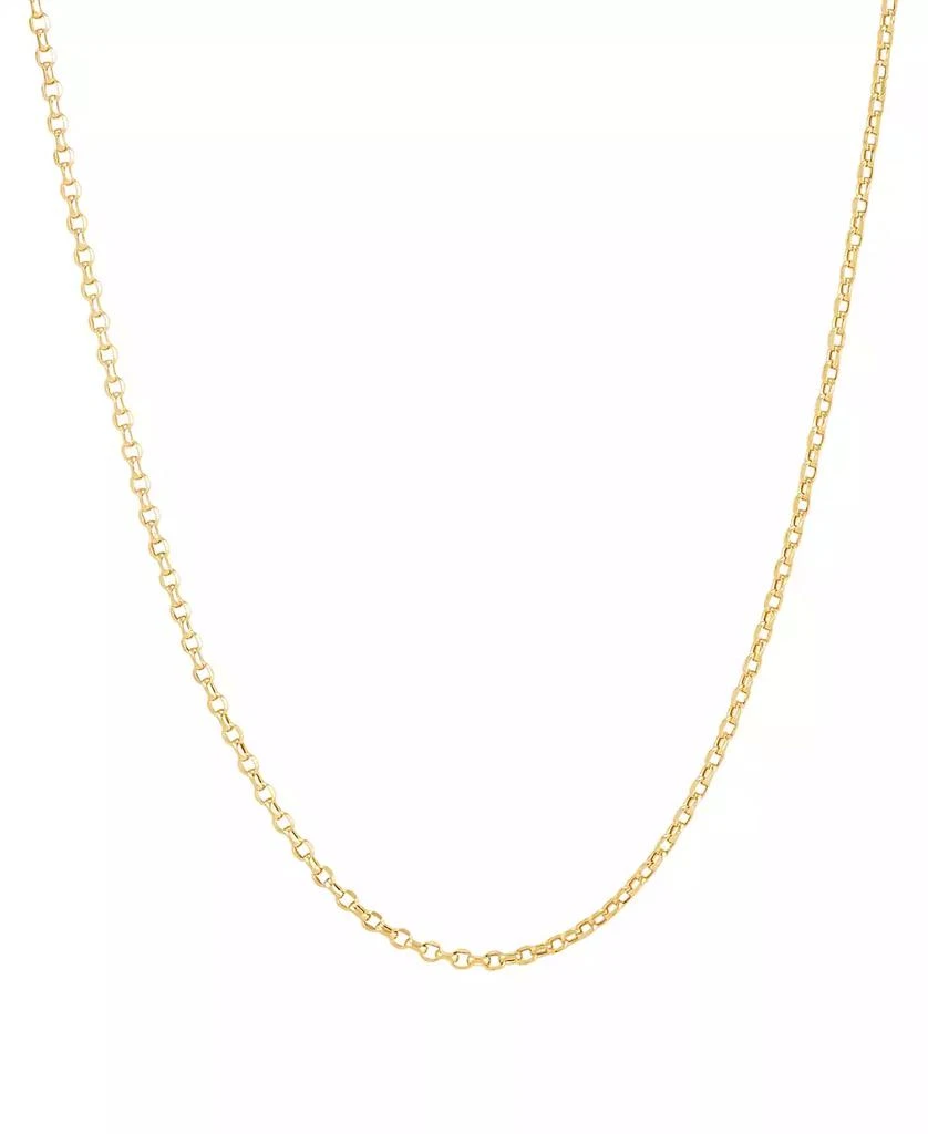 Macy's Polished Rolo Link 18" Chain Necklace in 14k Gold 1