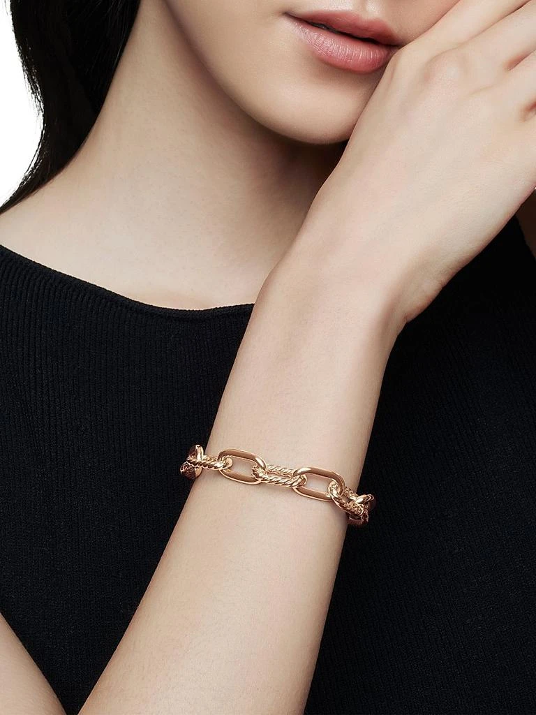 David Yurman DY Madison Chain Bracelet in 18K Rose Gold 9