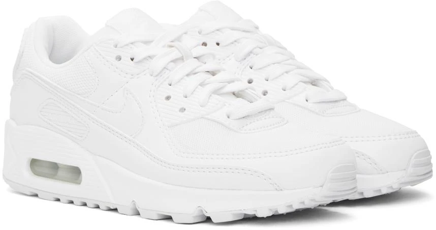 NIKE White Air Max 90 Sneakers 4