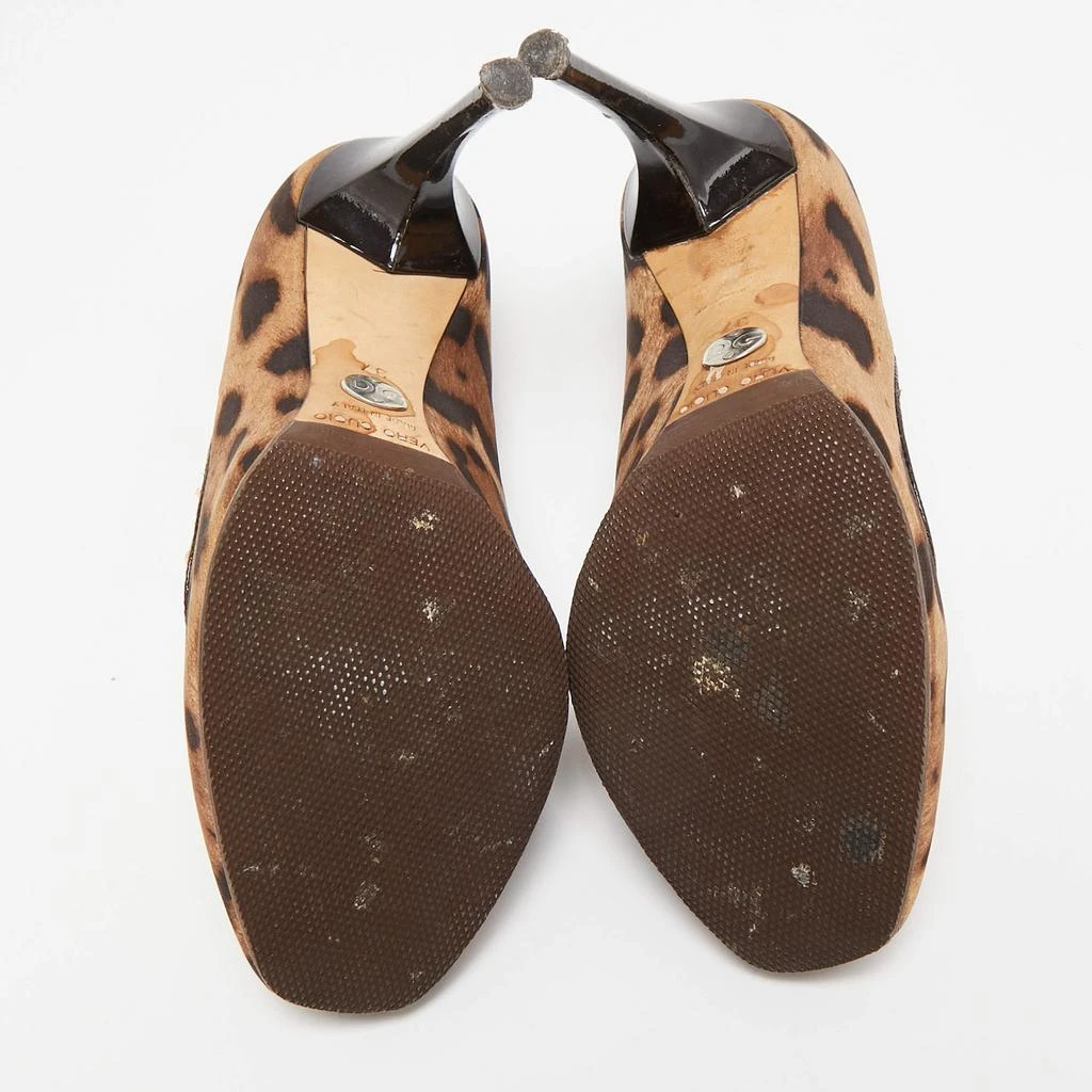 Dolce & Gabbana Dolce & Gabbana Brown/Beige Leopard Print Round Toe  Pumps Size 37 6