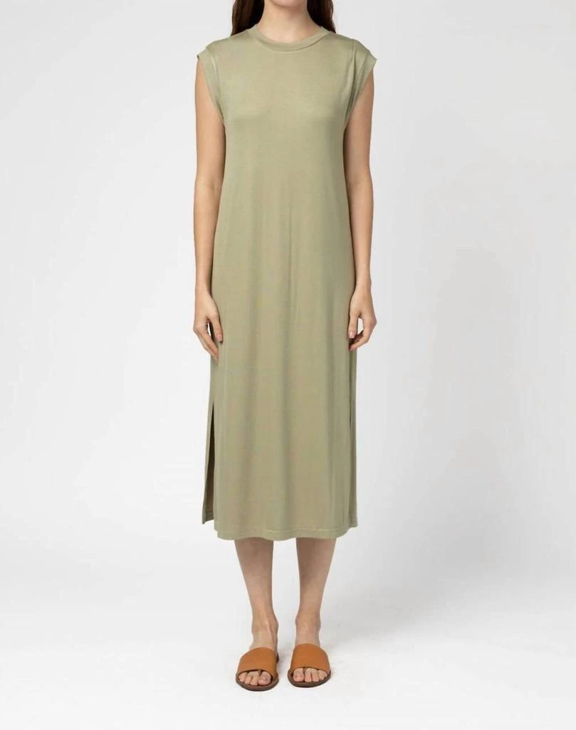 MOD REF Knit Rayon Dress In Sage 1