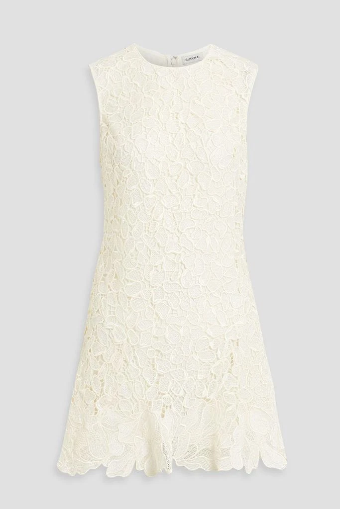 chinese dress ladies Strapless Shirred Guipure Lace Mini Dress  La Ceiba Ranch