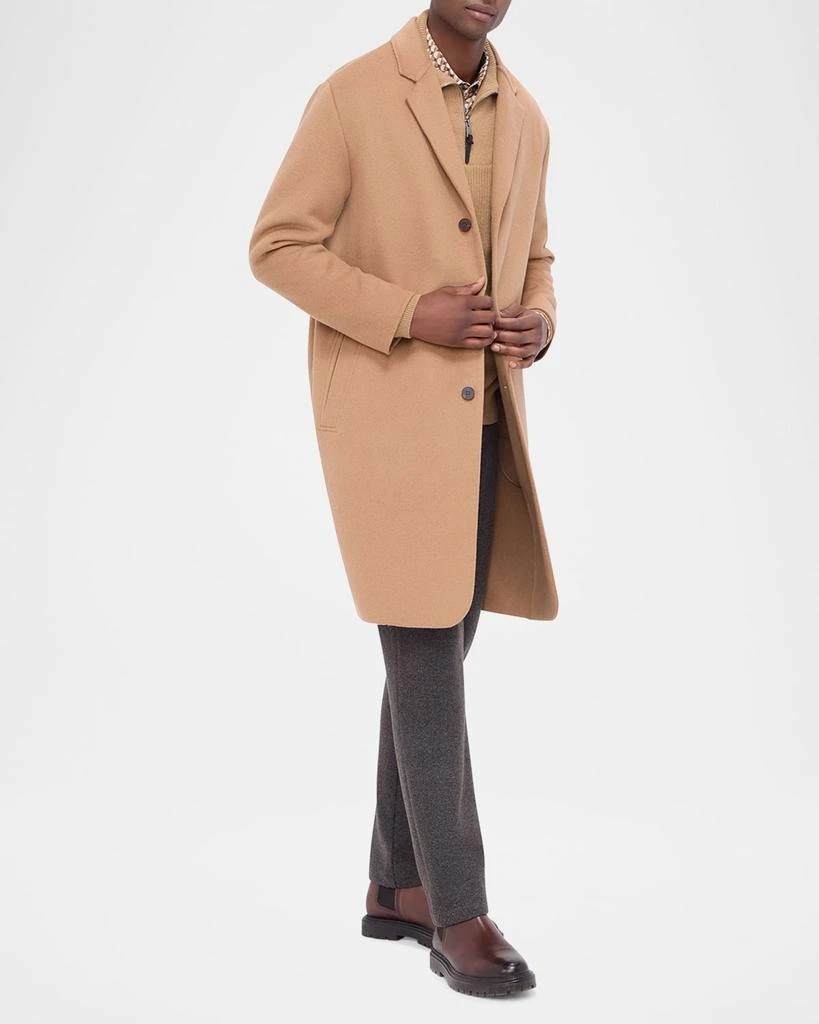 BUGATCHI Men's Wool Single-Breasted Overcoat 4