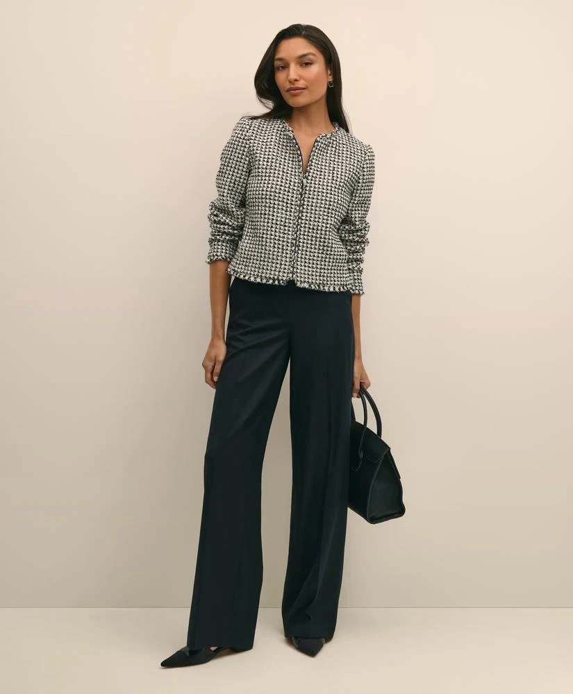 Brooks Brothers Boucle Zip-Front Jacket