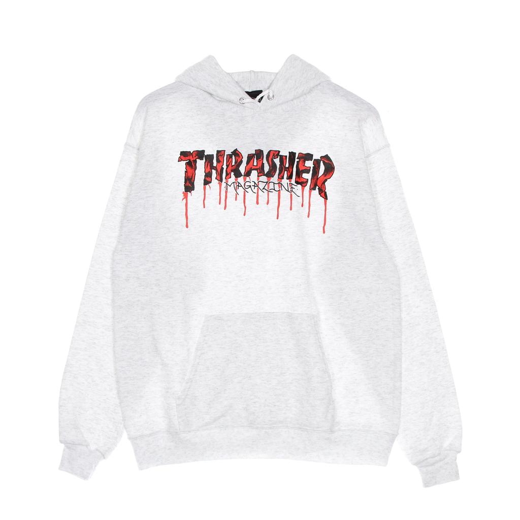 Thrasher Men's Blood Drip Hoodie Light Steel