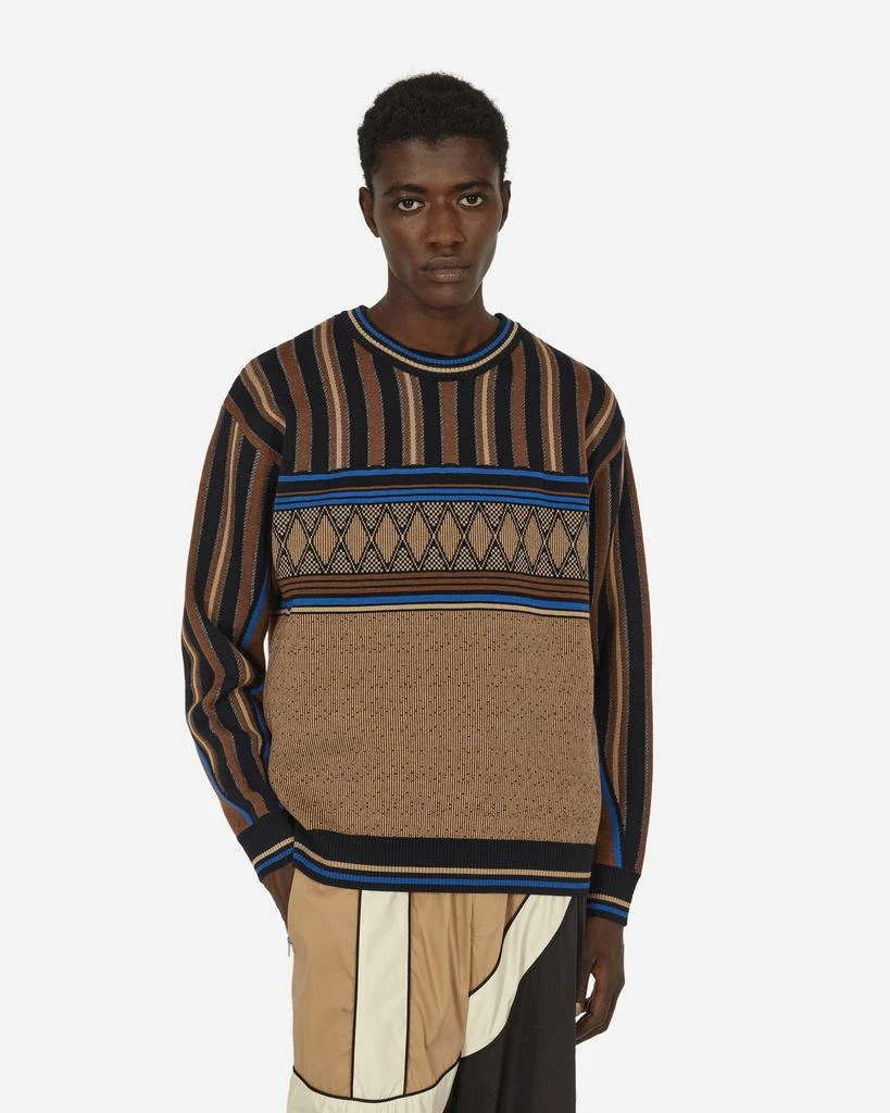 Ahluwalia Kuti Knitted Crewneck Sweater Brown 1