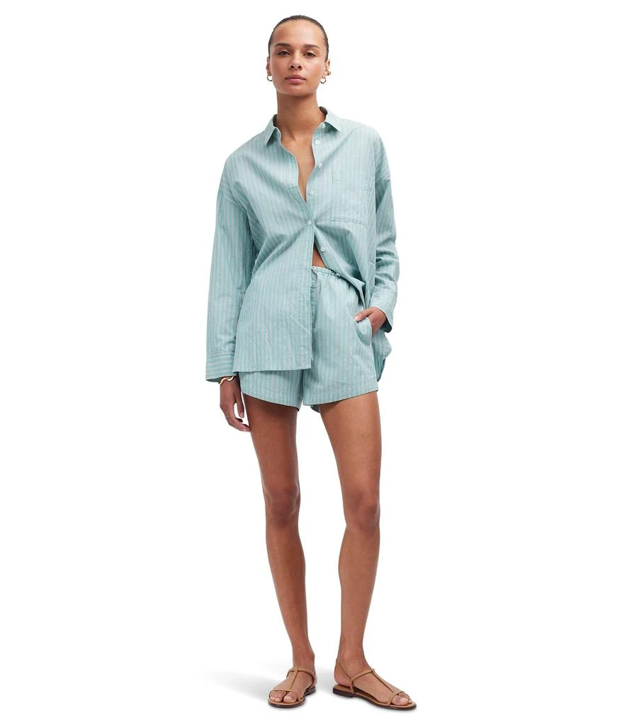 Madewell The Signature Poplin Oversized Shirt in Stripe 4