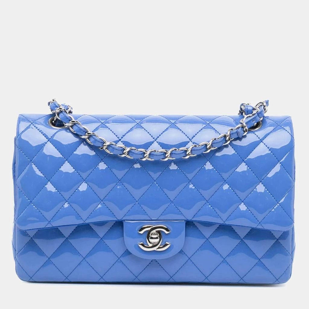 Chanel Chanel Blue Medium Classic Patent Double Flap Bag 1