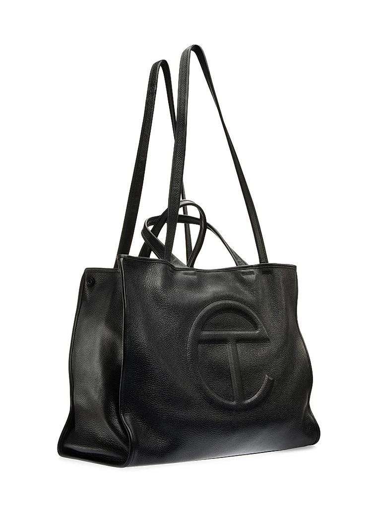 Telfar Large Pebbled Leather Carry Bag 4
