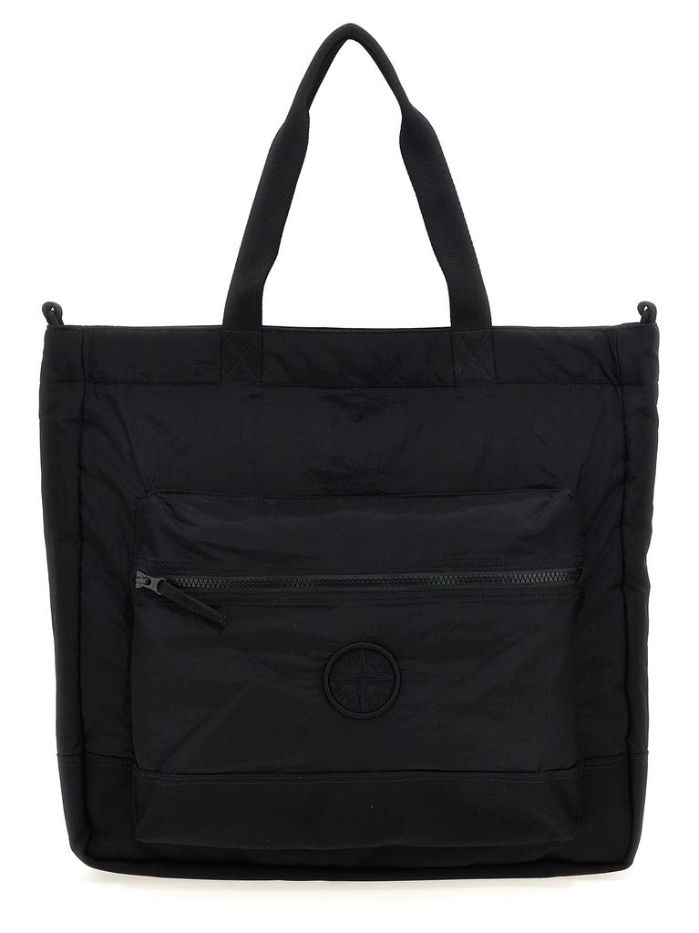 Stone Island Gray Resin Treated Cordura 1500 Tote - Tote