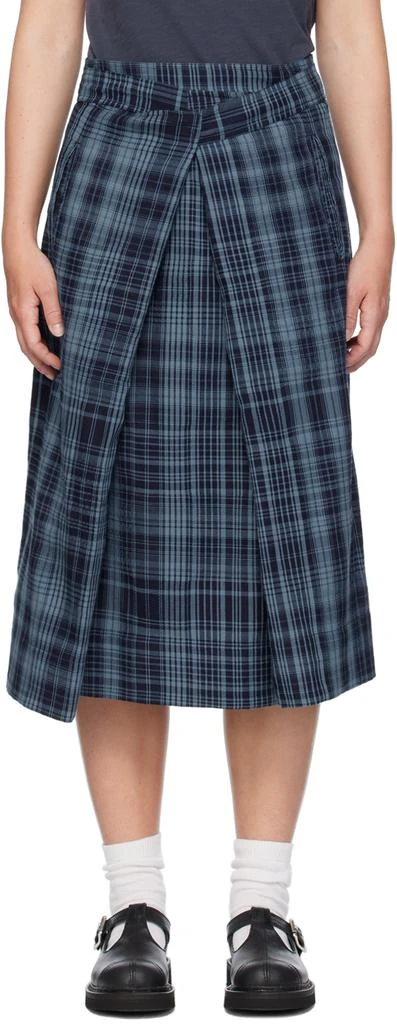 YMC YOU MUST CREATE Blue & Indigo George Midi Skirt 1
