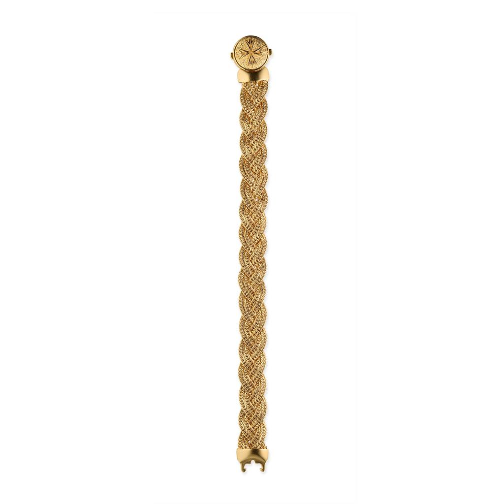 Emanuele Bicocchi Emanuele Bicocchi Large Diamond-Cut Flat Braided Bracelet