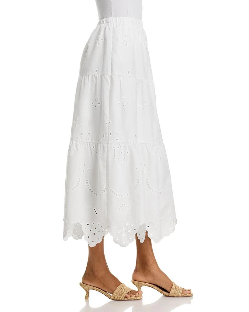 AQUA Eyelet Midi Skirt - Exclusive 5