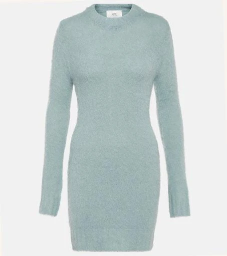 AMI Turtleneck wool-blend minidress 1