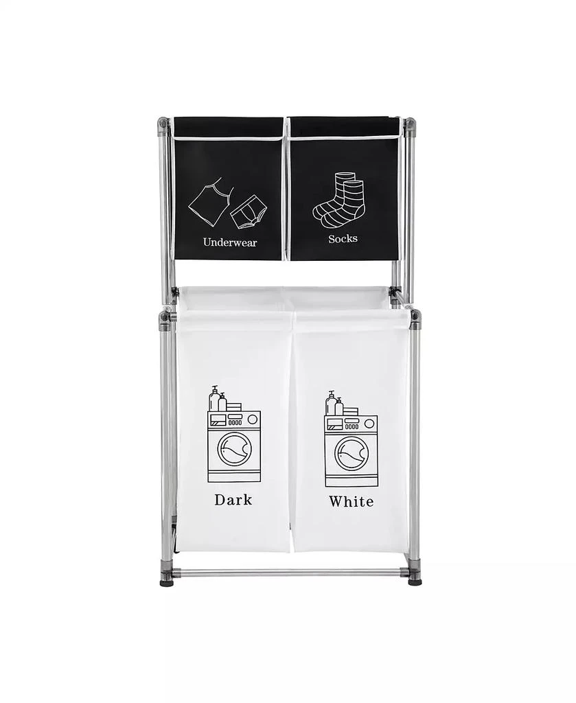 Streamdale Furniture 2-Tier Laundry Sorter with Removable Bags for Laundry Organization 9