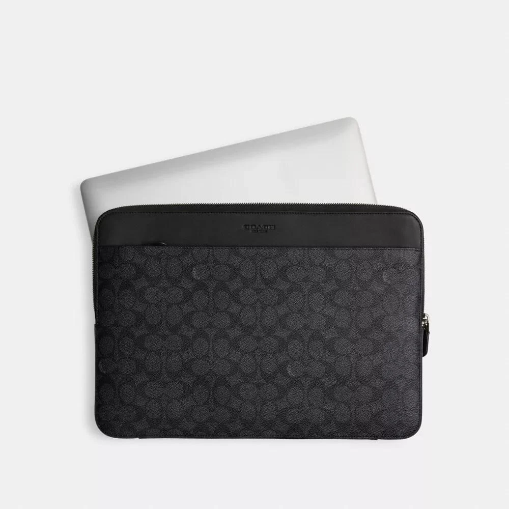 Coach Laptop Case In Signature Canvas 2