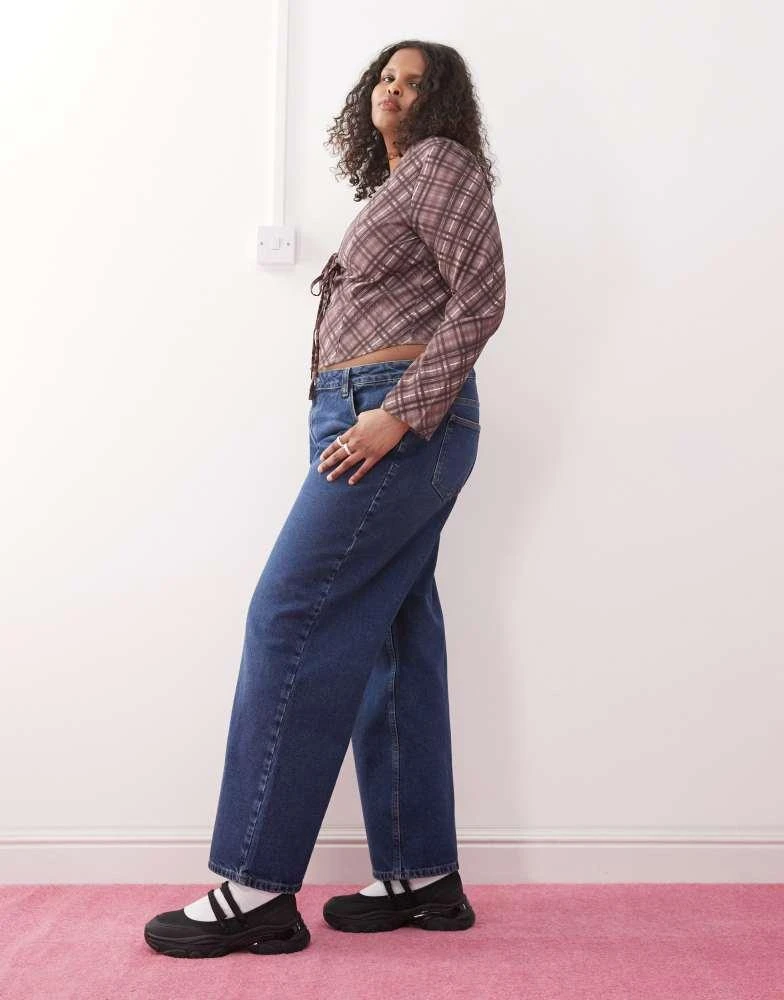 Noisy May Curve Noisy May Curve Alexa straight fit jeans in dark blue wash 3