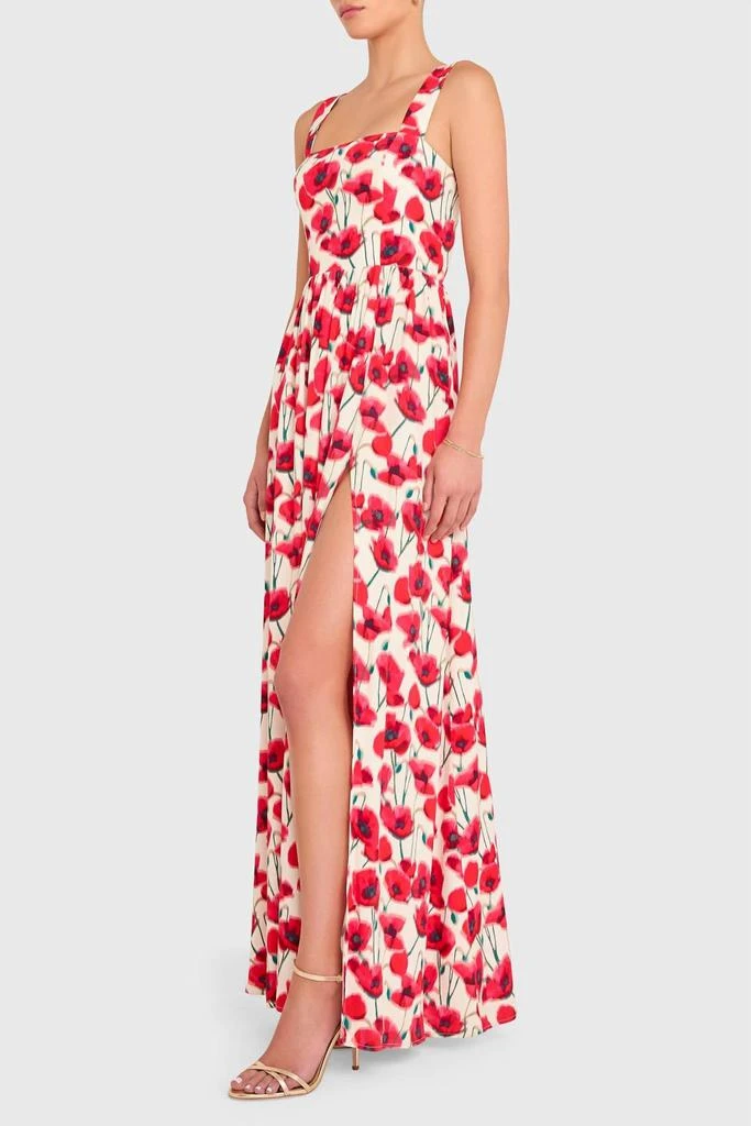 strapless open back dress Strapless Midi Monterey Dress in Lisboa Print Chiffon | M main image 1