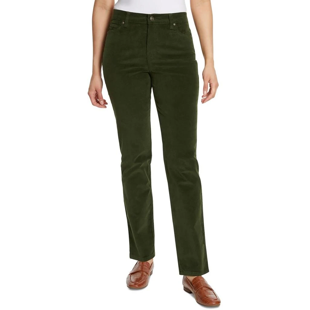 Gloria Vanderbilt Amanda Womens Slimming High Rise Straight Leg Pants 8