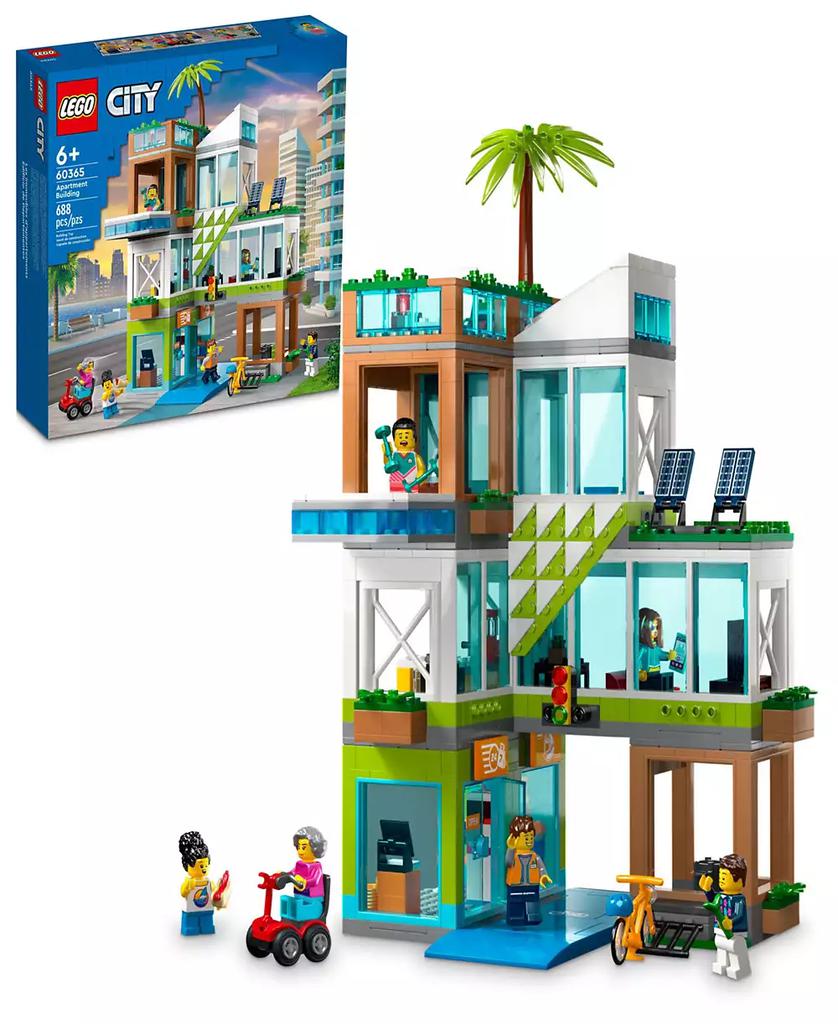 LEGO My City 60365 Apartment Building Toy Multi-Floor Building Set