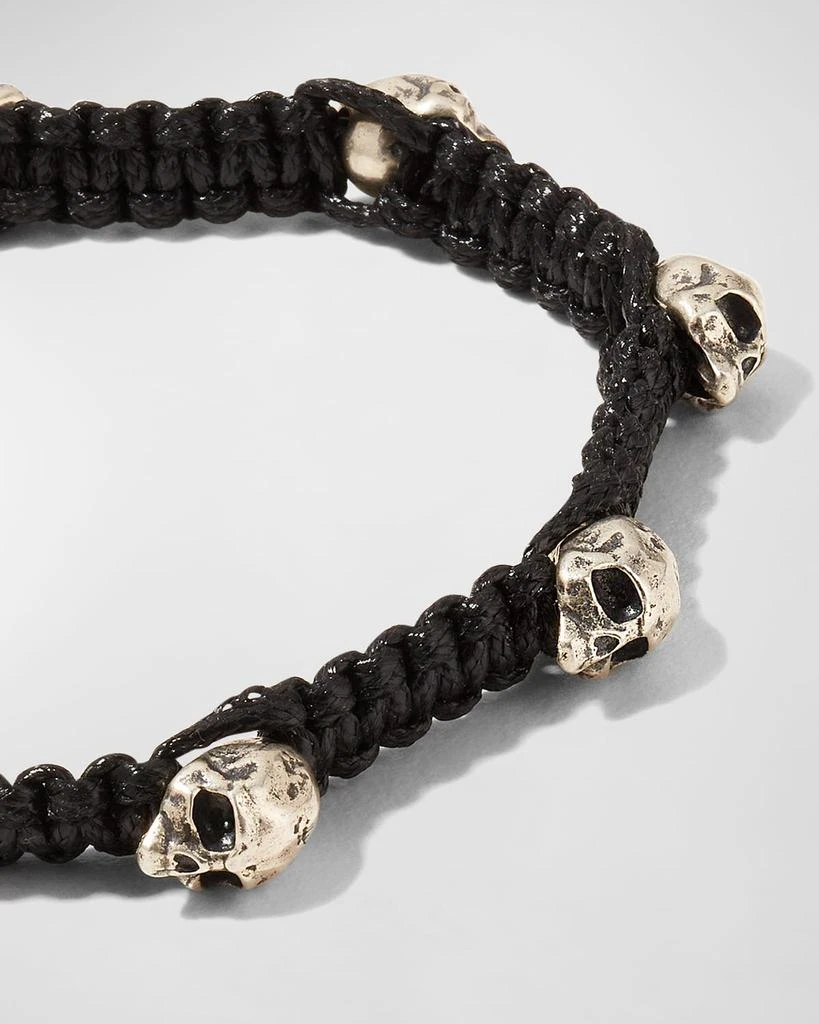 John Varvatos Men's Skull Station Braided Bolo Bracelet 3