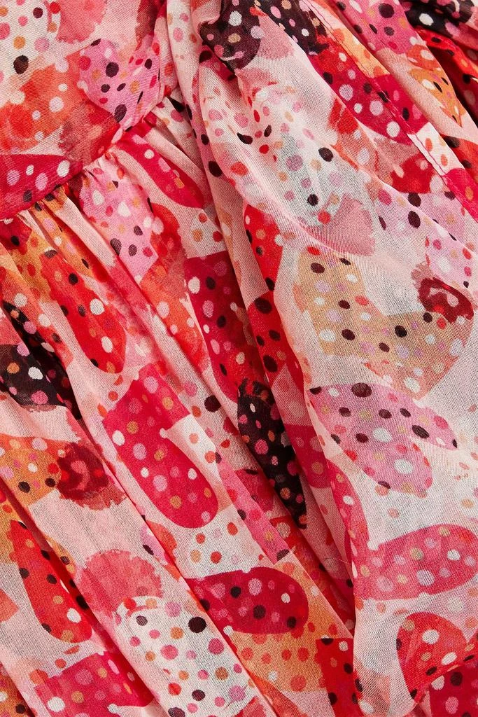 RED Valentino Printed silk-voile midi wrap dress 4