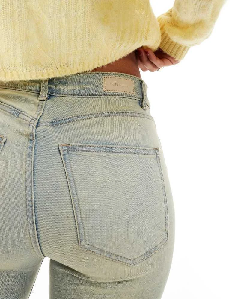 Pull&Bear Pull&Bear high rise skinny jeans in dirty blue 4