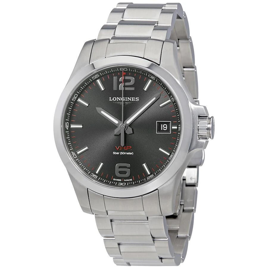 Longines Conquest V.H.P. Perpetual Black Dial Men's Watch L3.716.4.56.6