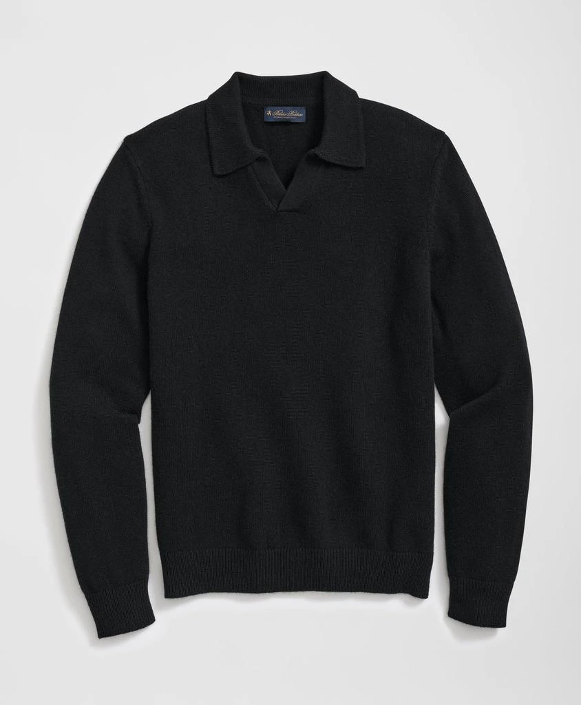Brooks Brothers 3-Ply Cashmere Jonny Collar Polo Sweater 1