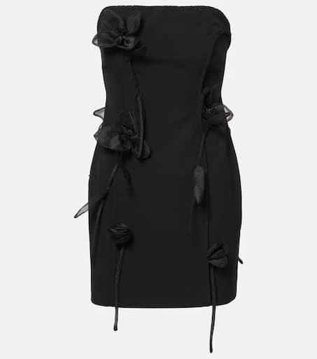 ROTATE Birger Christensen Rose-appliqué minidress 1