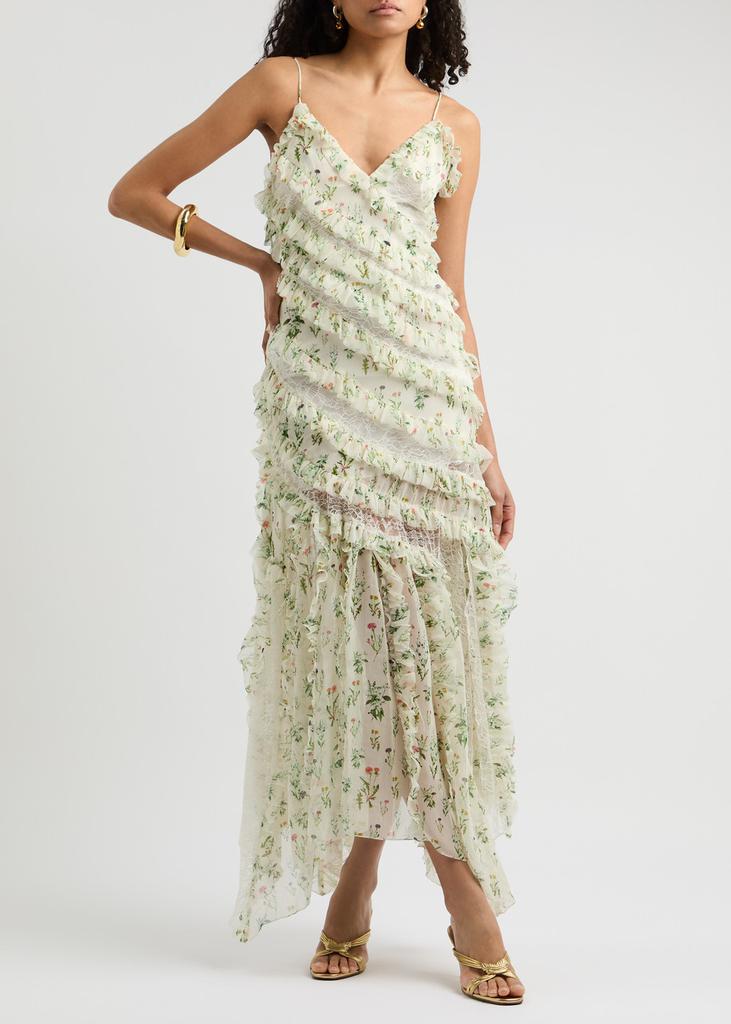 【ALICE + OLIVIA】Lorelle Mini Dress - Floral White Lucy Mini Shirt Dress In Off White | Alice + Olivia