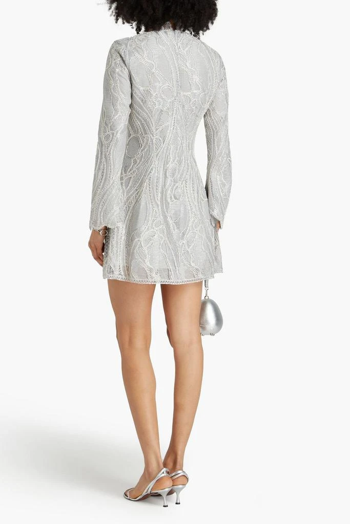 SIMKHAI Joy embroidered tulle mini dress 3