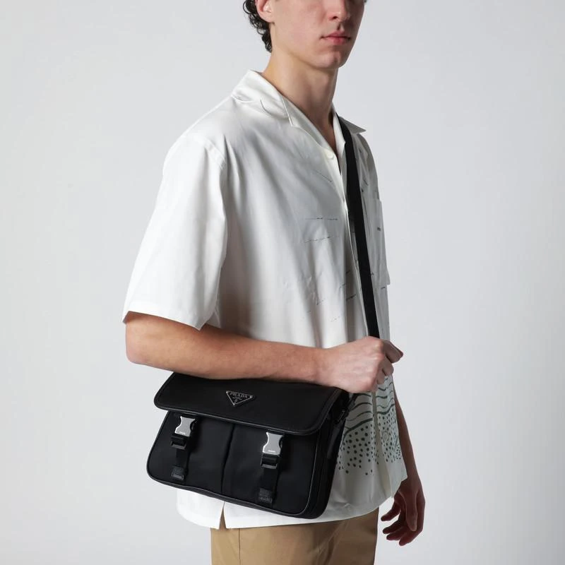 Prada Black shoulder bag in Re-Nylon and Saffiano leather 2