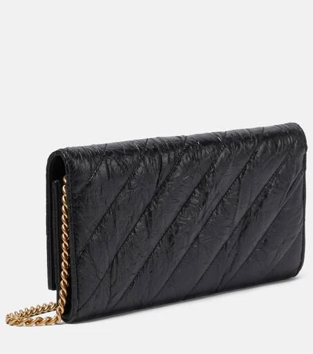 Balenciaga Crush quilted leather wallet on chain 4
