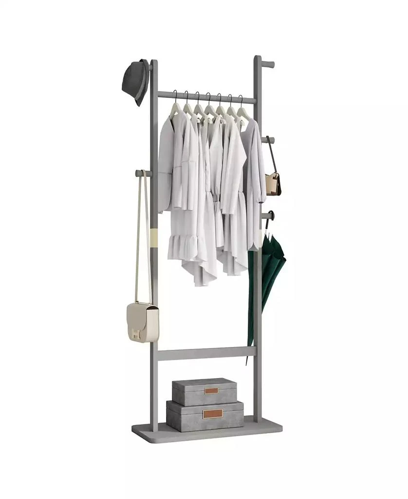 Streamdale Furniture Streamdale Athenian Grey Coat Rack Solid Wood, Easy Assembly, Ideal for Entryway or Bedroom 2