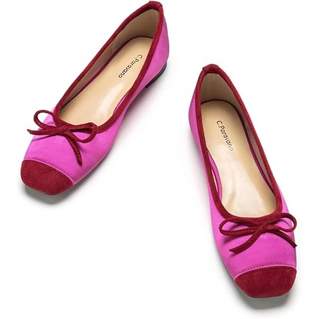 C.Paravano Women's Ballet Flats In Hot Pink 1