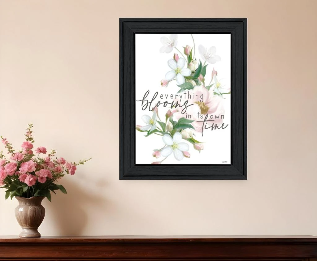 Hivvago Everything Bloom Black Framed Print Wall Art
