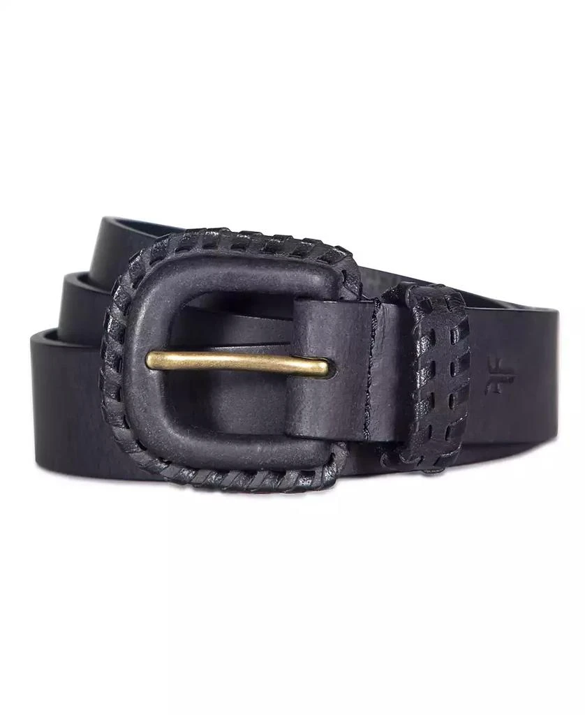 Frye Women's Covered Buckle Leather Lacing Belt 1