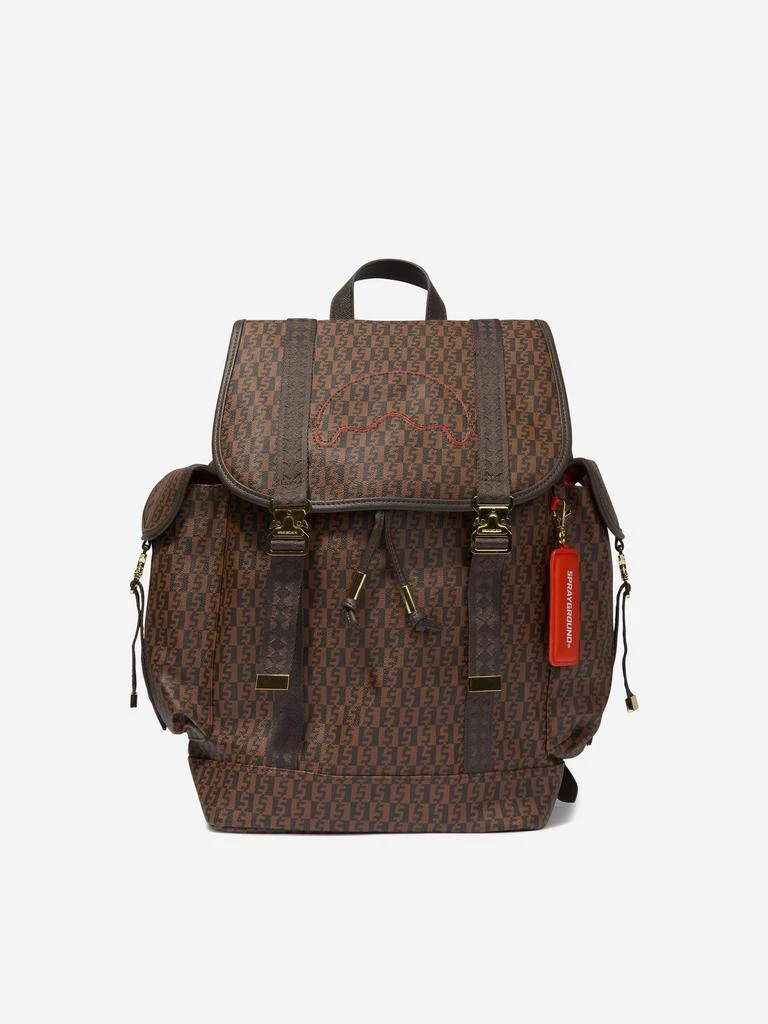 SprayGround Sprayground Kids Money Check Monte Carlo Backpack in Brown 1