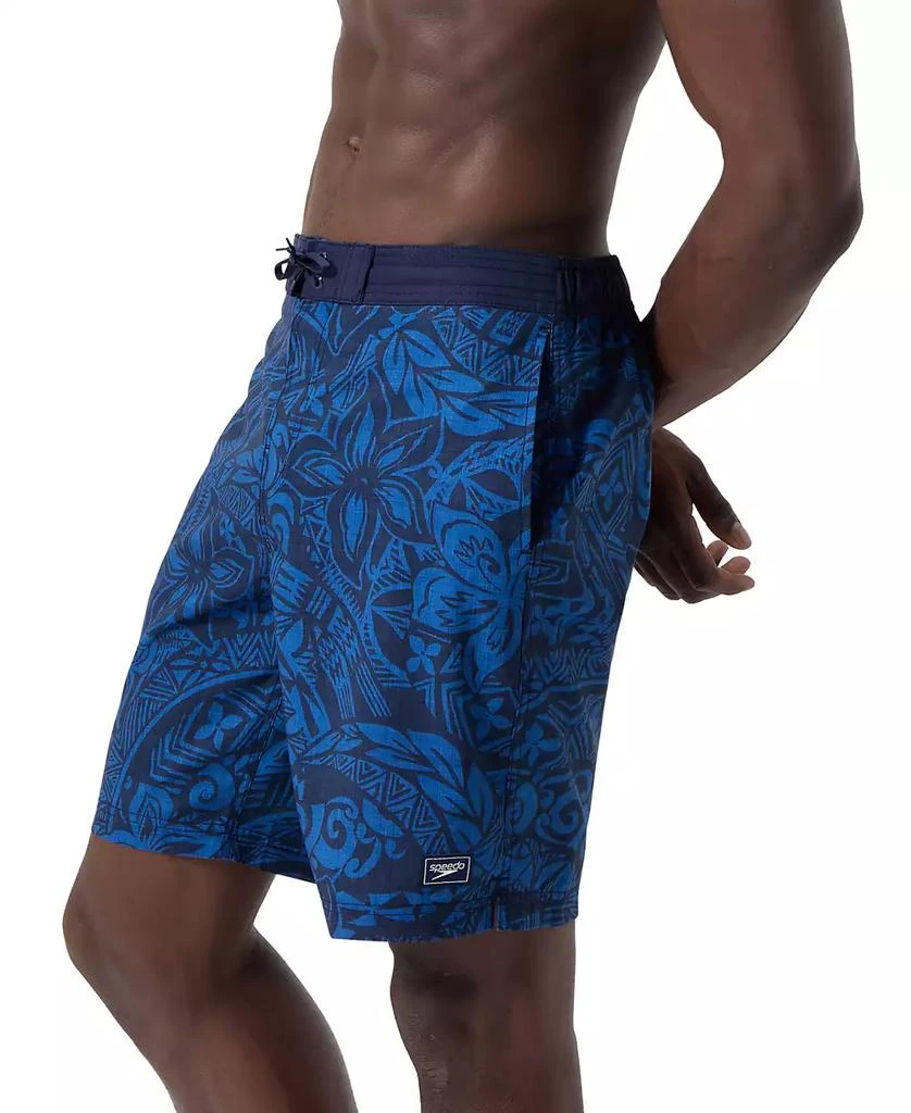 Speedo Men
s Bondi Basin Abstract Print Drawstring 9" Boardshorts 3