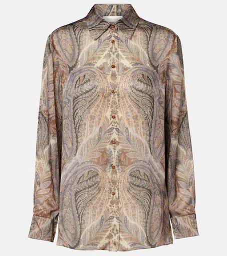 Zimmermann Hypnotic paisley silk satin shirt 1