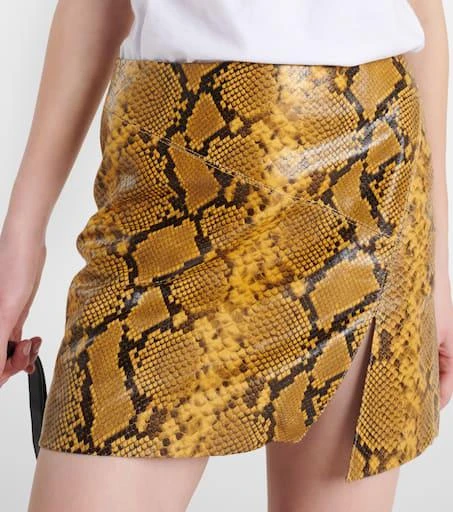 Isabel Marant Blair snake-effect leather miniskirt 4