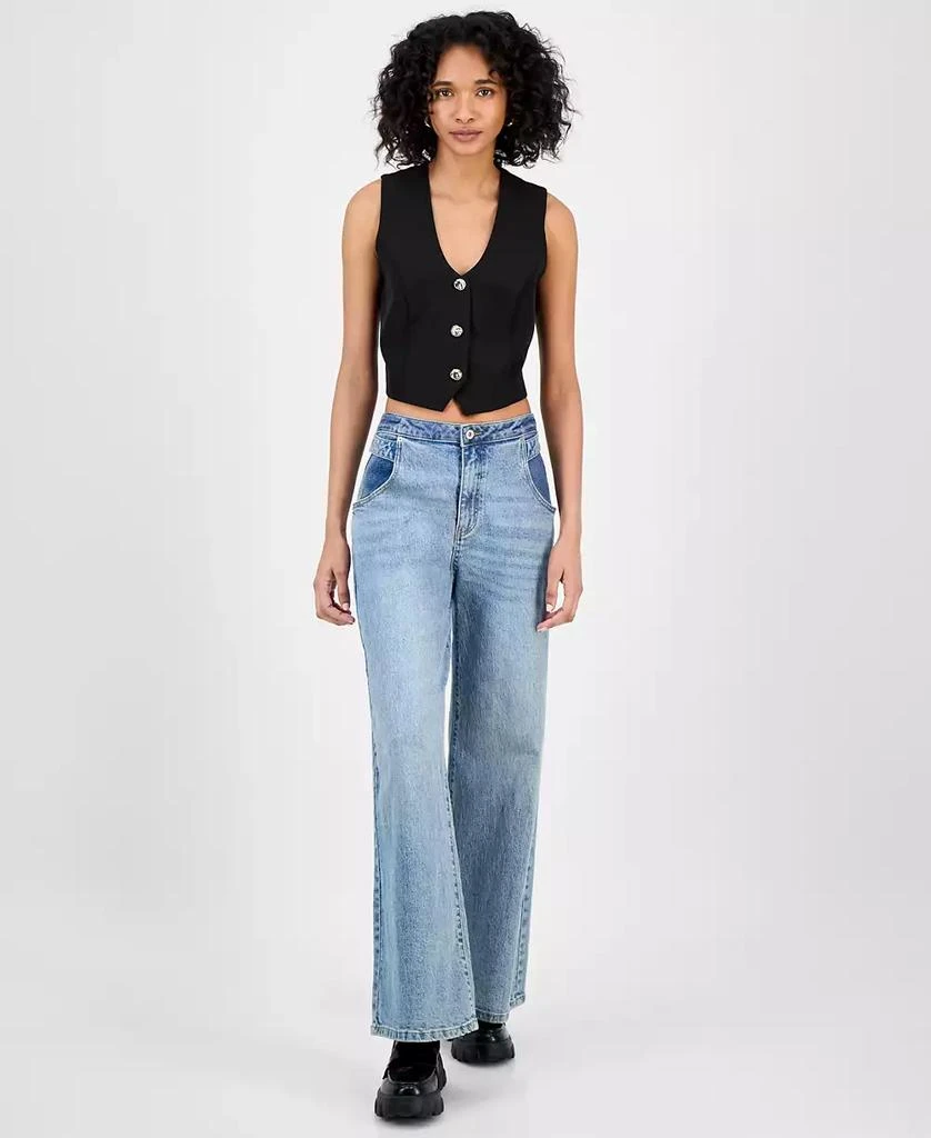 Bar III Women
s V-Neck Button-Front Sleeveless Vest, Exclusively at Macy
s 4