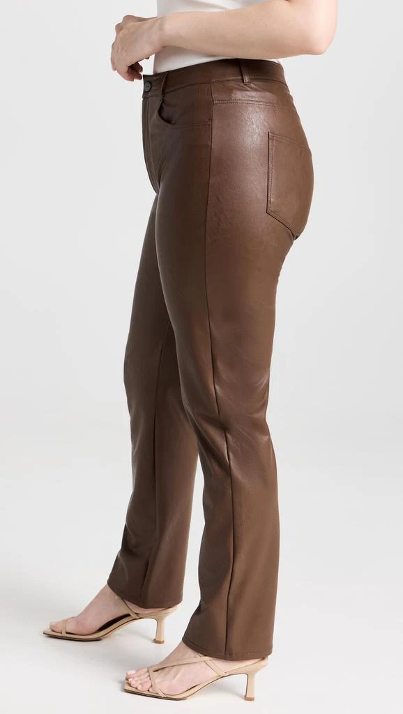 Paige Stella Chestnut Faux Leather Jeans 9